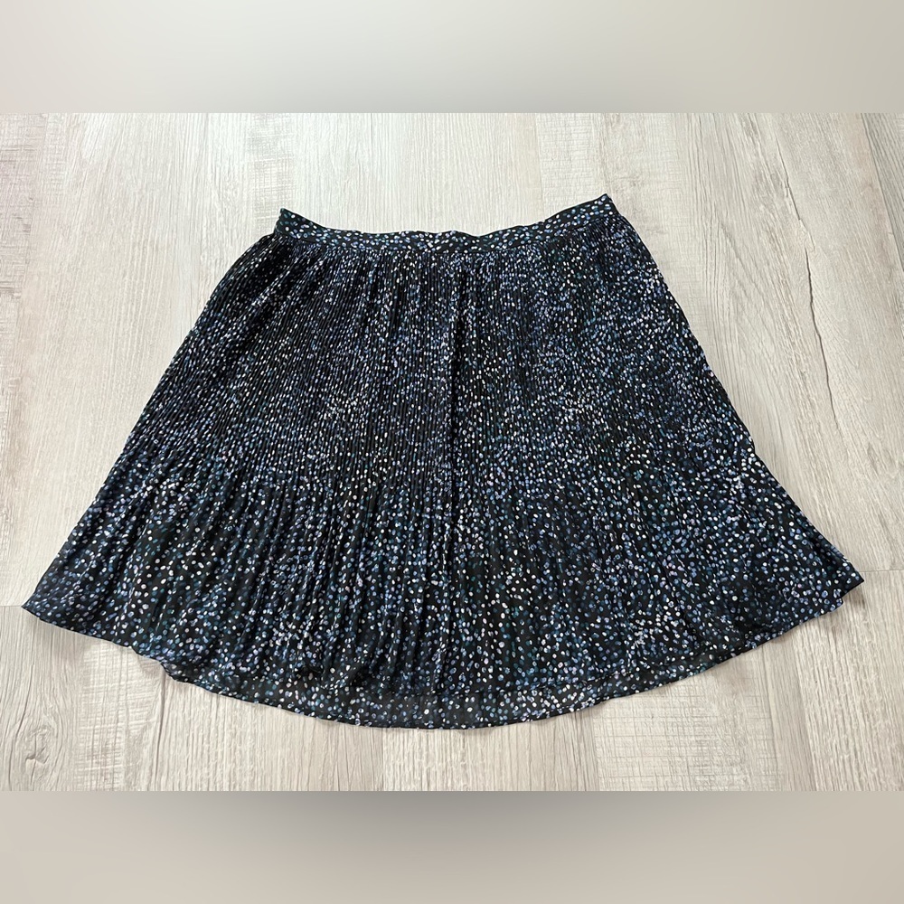 Banana Republic blue & black pleated mini skirt size 4 - Picture 2 of 10